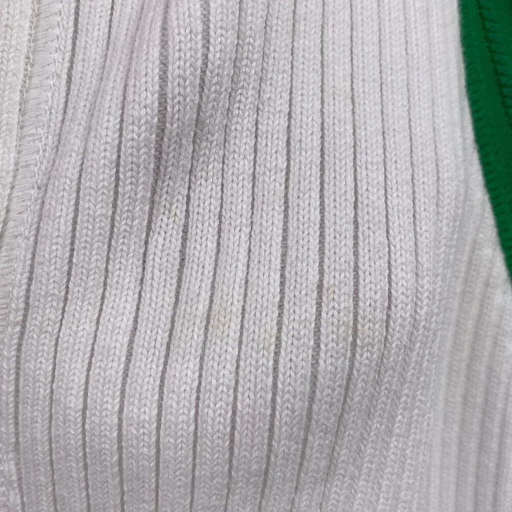Worth Color block zippered cardigan size‎ large ribbed pockets jacket White